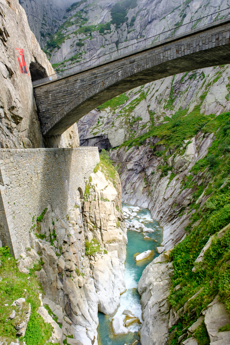 devil's bridge in Schöllenen Gorge