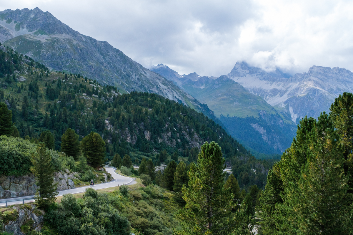 bicycle touring the swiss alps