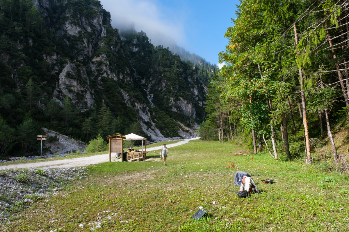 wild camping in the dolomites