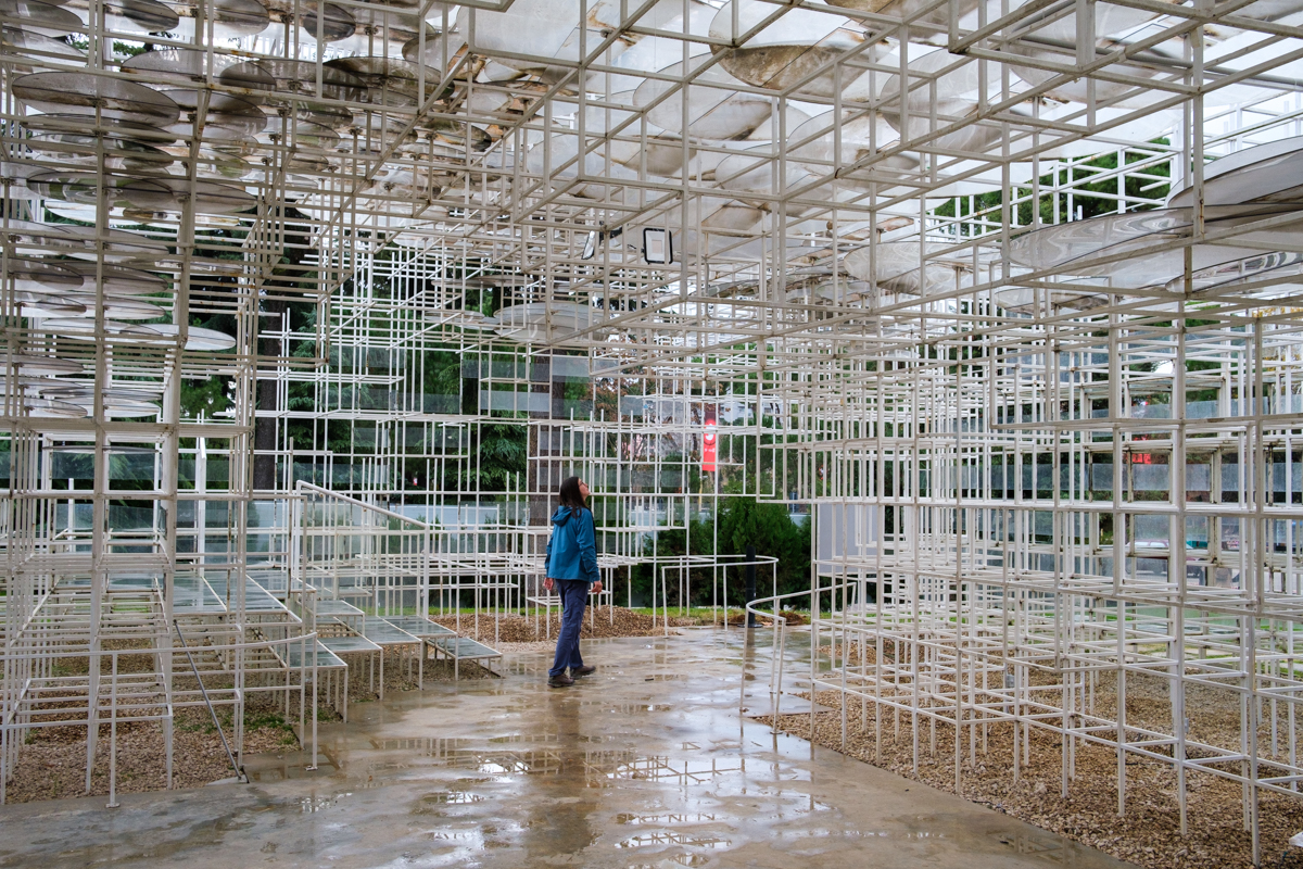 The Cloud art installation tirana