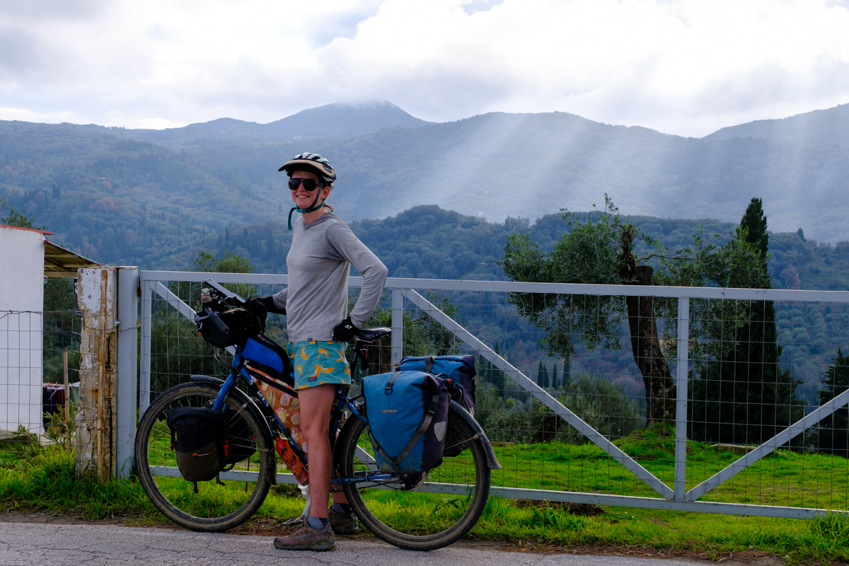 bicycle touring corfu