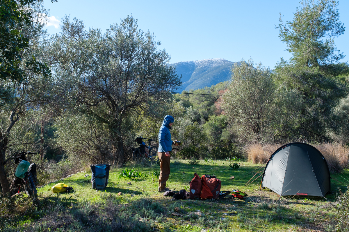 wild camping greece