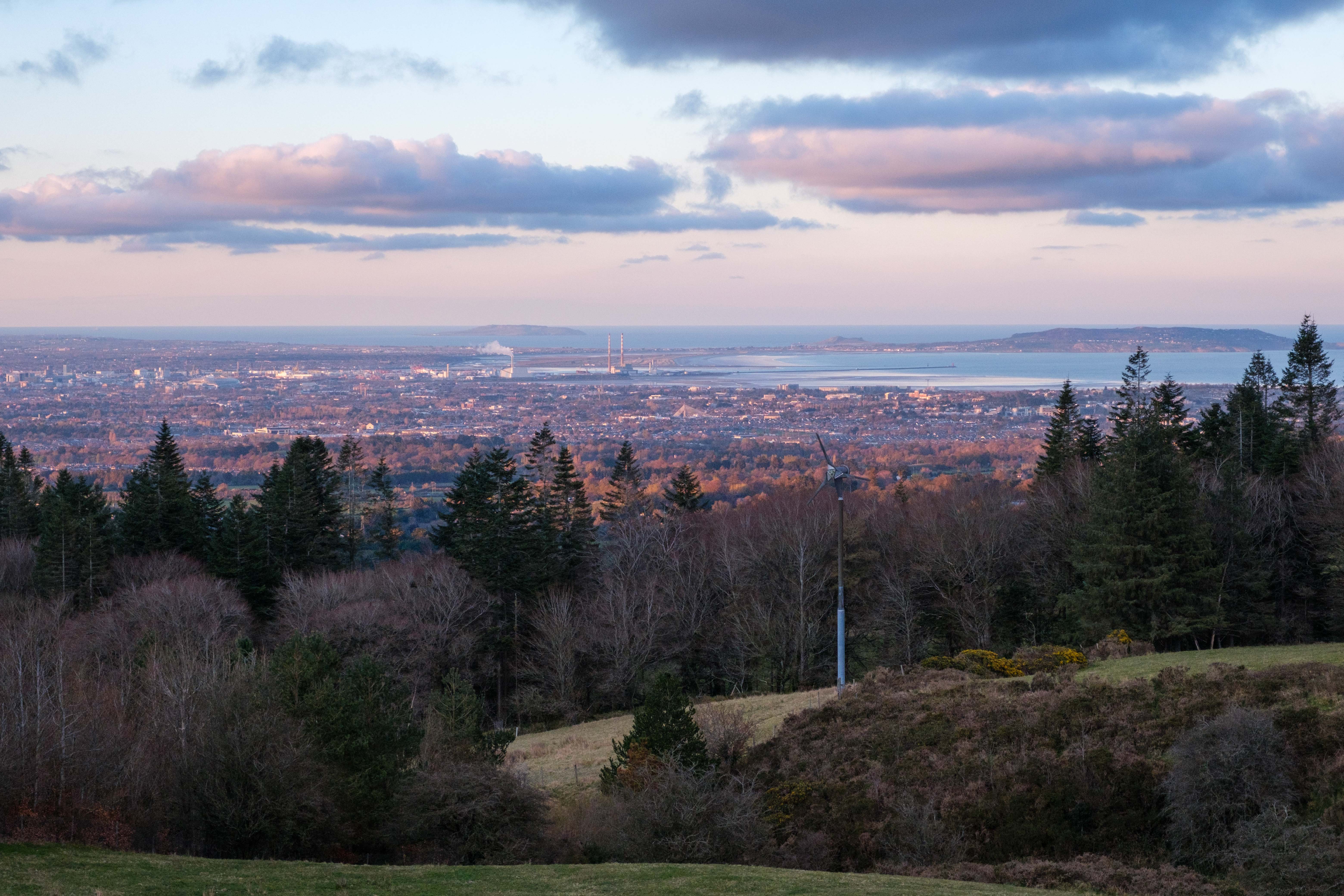 dublin from the wicklow mountains