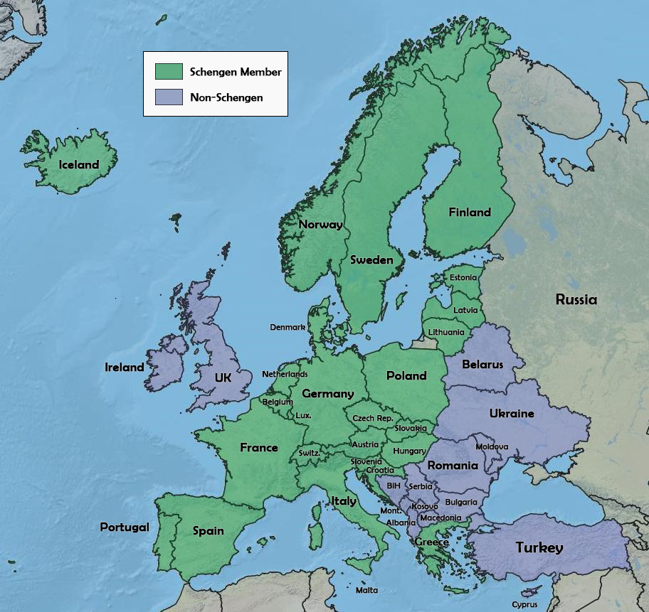 Schengen Zone Travel Plan Rolling Existence