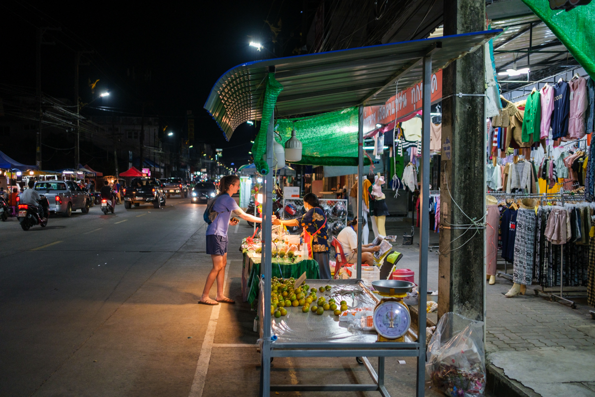 food street in chumphon